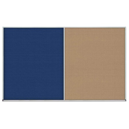 United Visual Products Double Door Radius Corkboard, 42"x32", Hea, UV70125RC-SATIN-RUBBER UV70125RC-SATIN-RUBBER